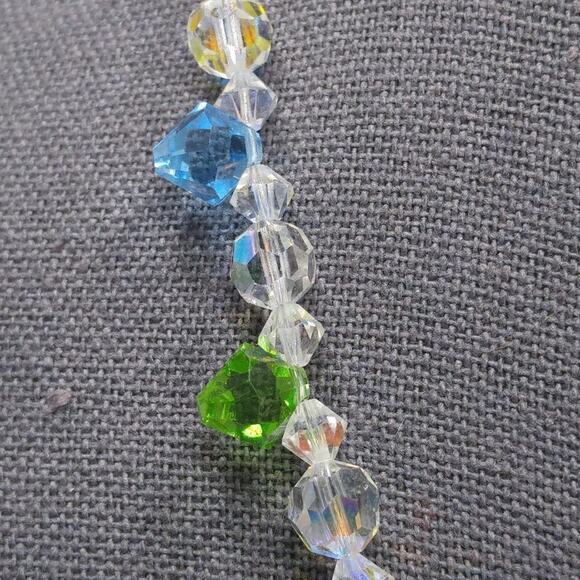 Swarovski Elements Crystal Hand-crafted Necklace, Clear AB Pastel Beads, 18 Inch - Picture 2 of 11